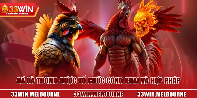Đá gà Thomo được tổ chức công khai và hợp pháp
